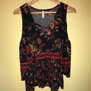 Open shoulder blouse